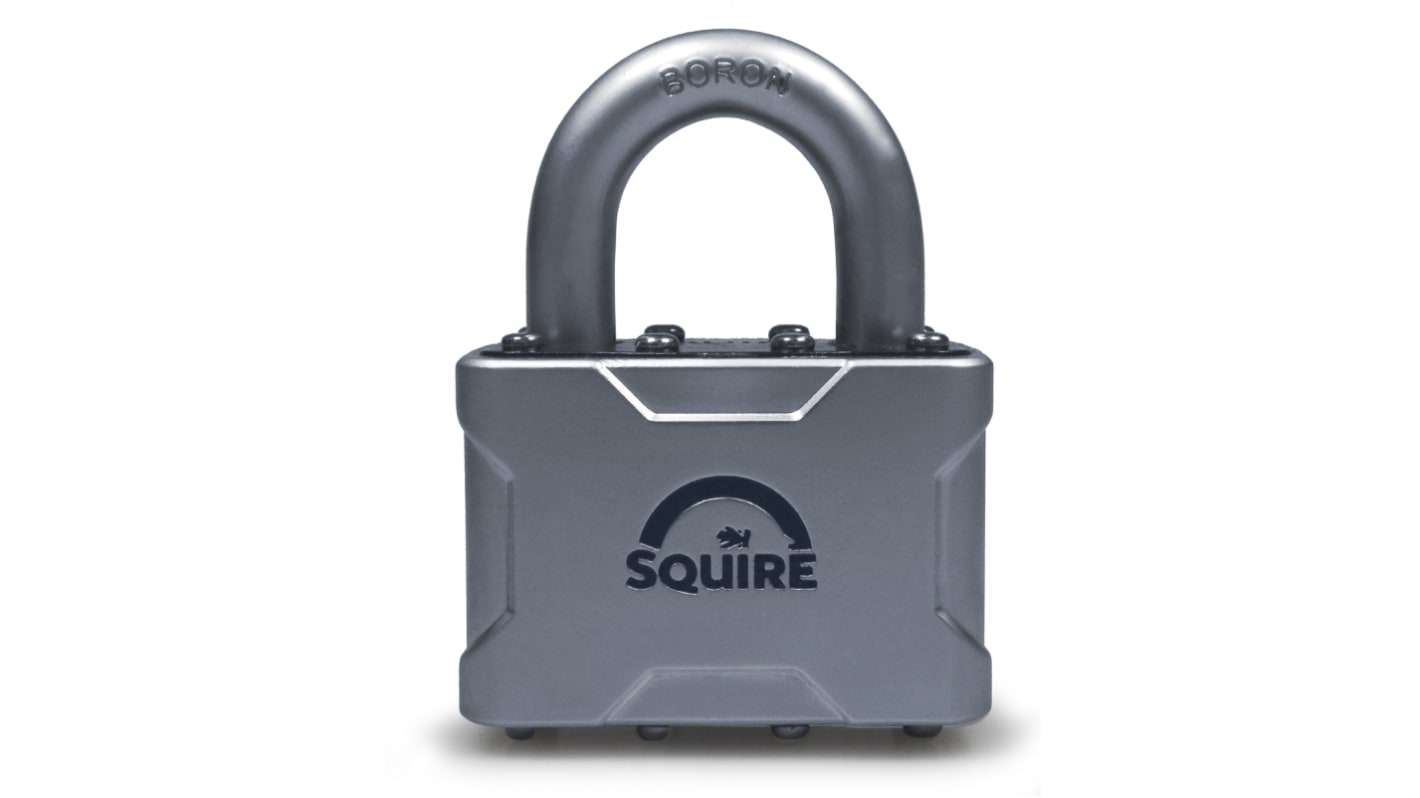 Squire Key Weatherproof Steel Steel Padlock, 9.5mm Shackle, 55mm Body