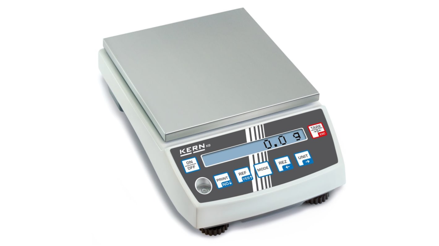 Kern Weighing Scale, 10kg Weight Capacity Type B - North American 3-pin, Type C - European Plug, Type G - British