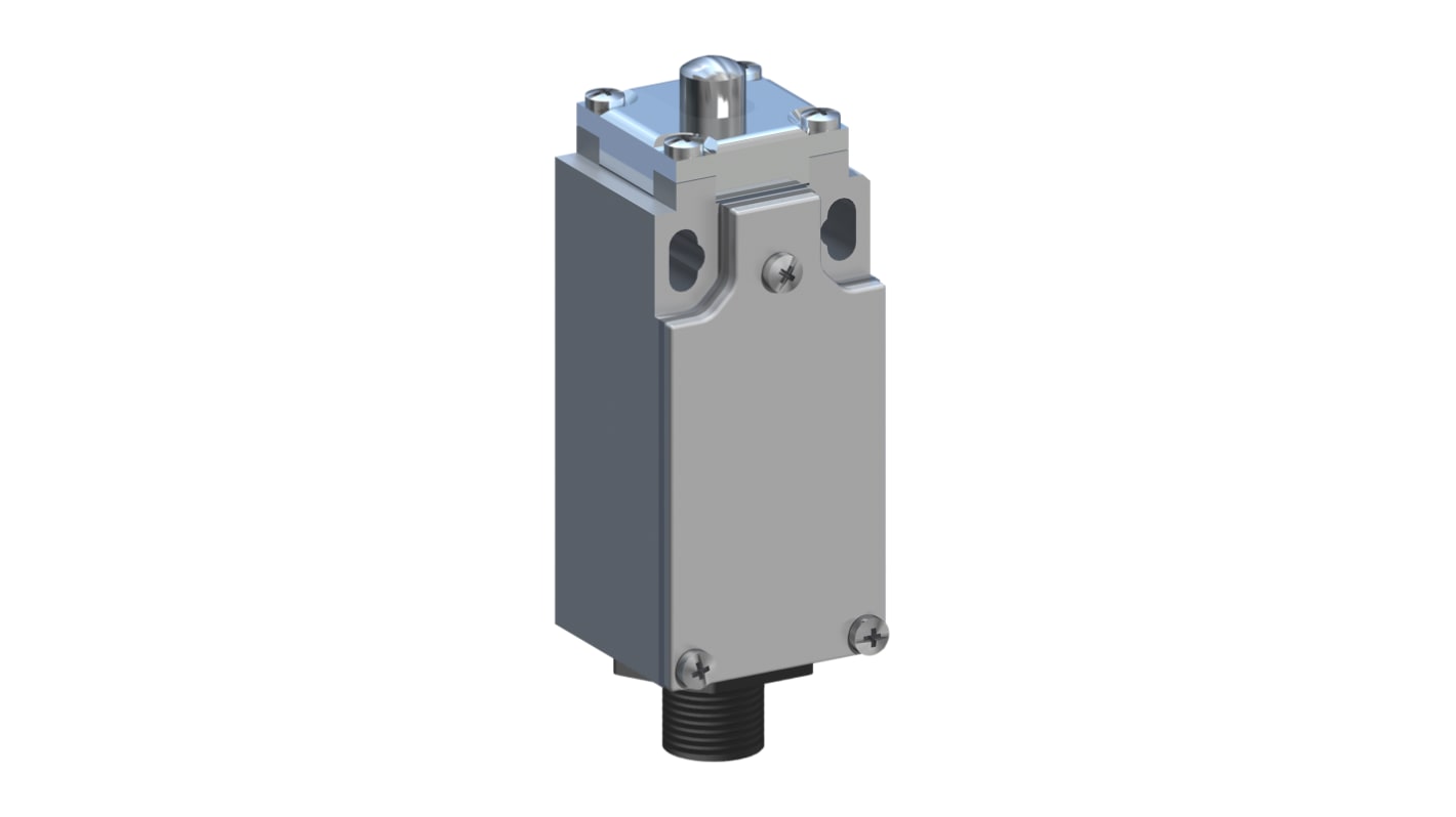 RS PRO Endschalter, Stößel, DPST, Schließer/Öffner, IP 66, Metall, 10A Anschluss M12