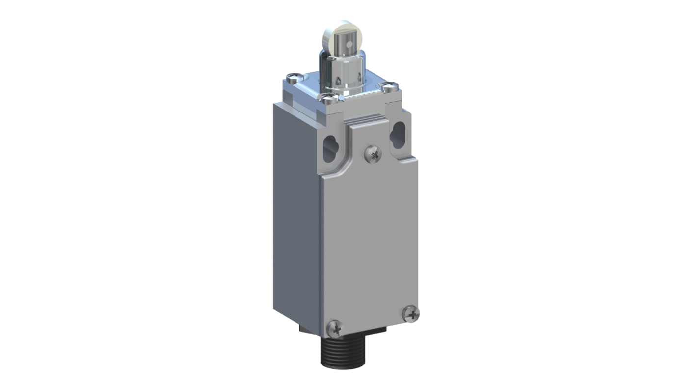 RS PRO Roller Plunger Limit Switch, NO/NC, IP66, DPST, Metal Housing, 400V ac Max, 10A Max