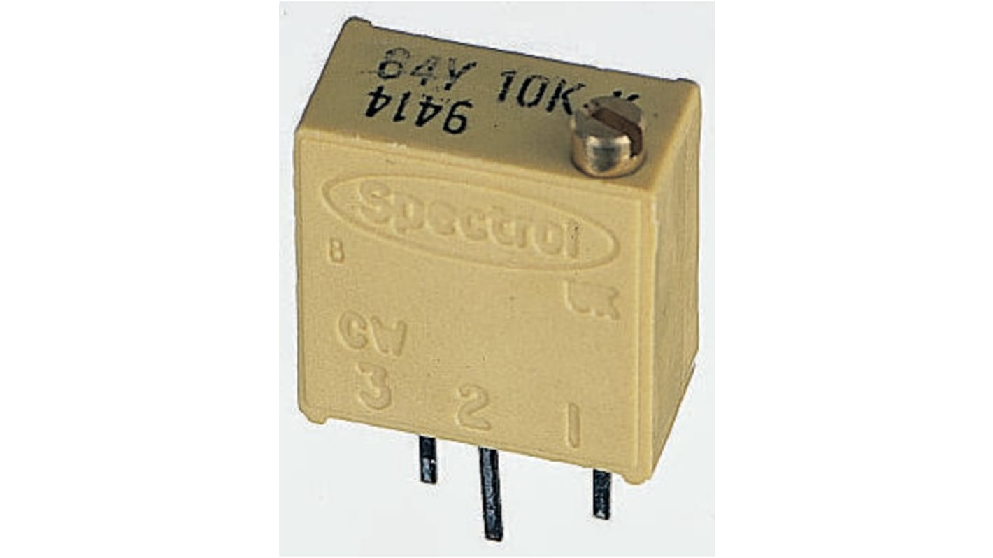 Vishay 64Y Series 19 (Electrical), 22 (Mechanical)-Turn Through Hole Trimmer Resistor with Pin Terminations, 20Ω ±10%