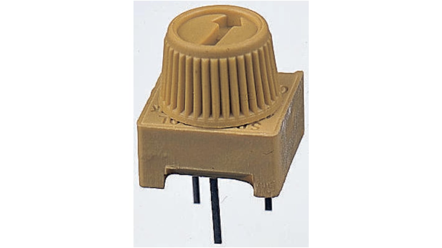 Vishay 63M 1-Gang THT Trimmer-Potentiometer, Einstellung von oben, 200kΩ, ±10%, 0.5W, Pin, L. 9.52mm