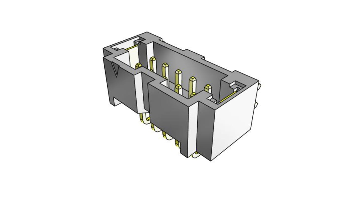 Samtec T1M Series Right Angle Surface Mount PCB Header, 7 Contact(s), 1.0mm Pitch, 1 Row(s), Shrouded