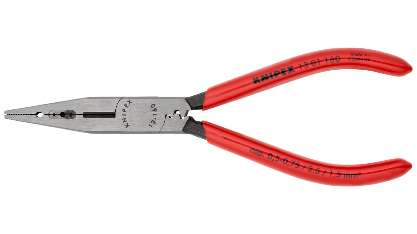 Knipex Combination Pliers, 160 mm Overall, Straight Tip