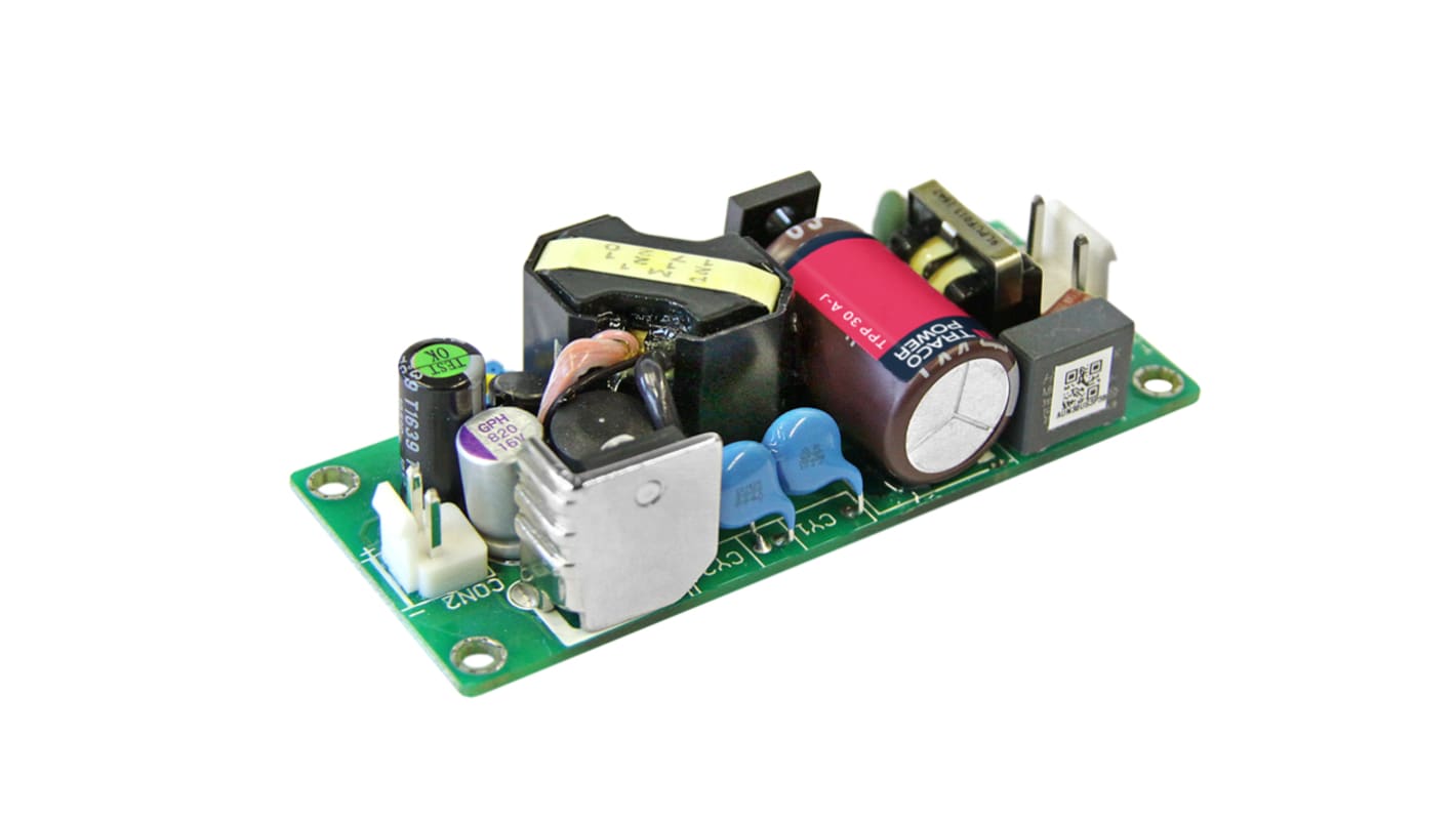 TRACOPOWER Switching Power Supply, TPP 30-109A-J, 9V dc, 3.34A, 30W, 1 Output, 120 → 370 V dc, 85 → 264 V