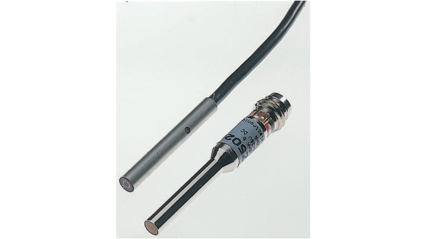 ifm electronic Inductive Barrel-Style Proximity Sensor, 0.8 mm Detection, PNP Output, 10 → 36 V dc, IP65