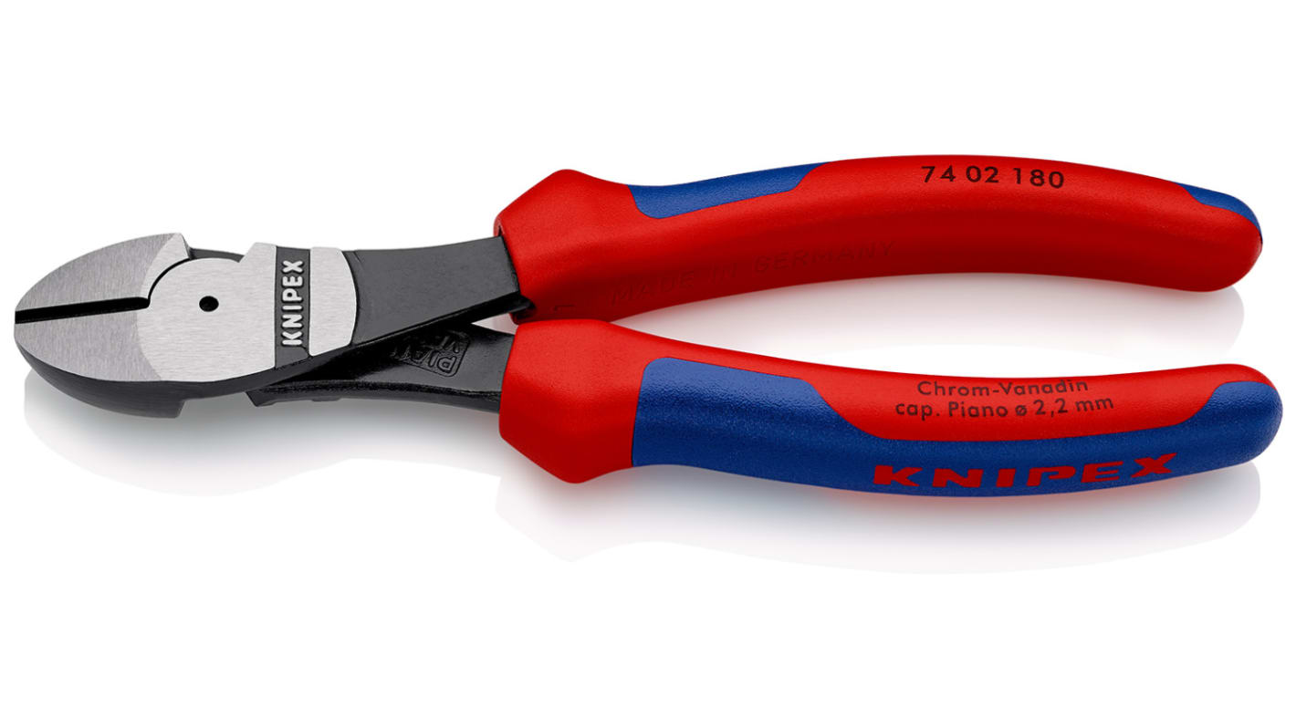 Alicates de corte lateral Knipex, capacidad de corte 3.8mm, long. total 180 mm