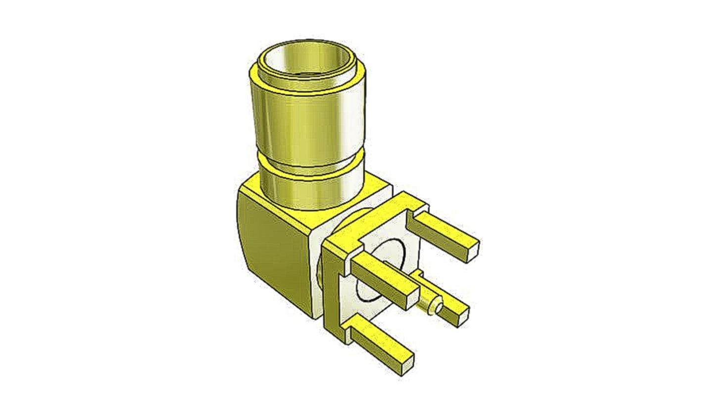 Conector coaxial Samtec SMA-J-P-H-RA-TH1, Hembra, Ángulo de 90° , Impedancia 50Ω, Montaje en PCB, Terminación de