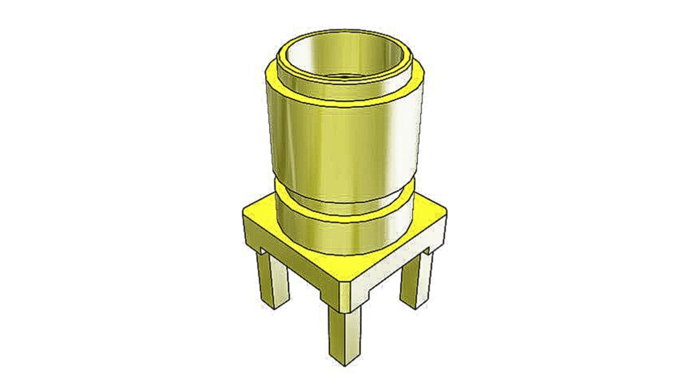 Conector coaxial Samtec SMA-J-P-H-ST-TH1, Hembra, Recto, Impedancia 50Ω, Montaje en PCB, Terminación de Soldador, 0 to