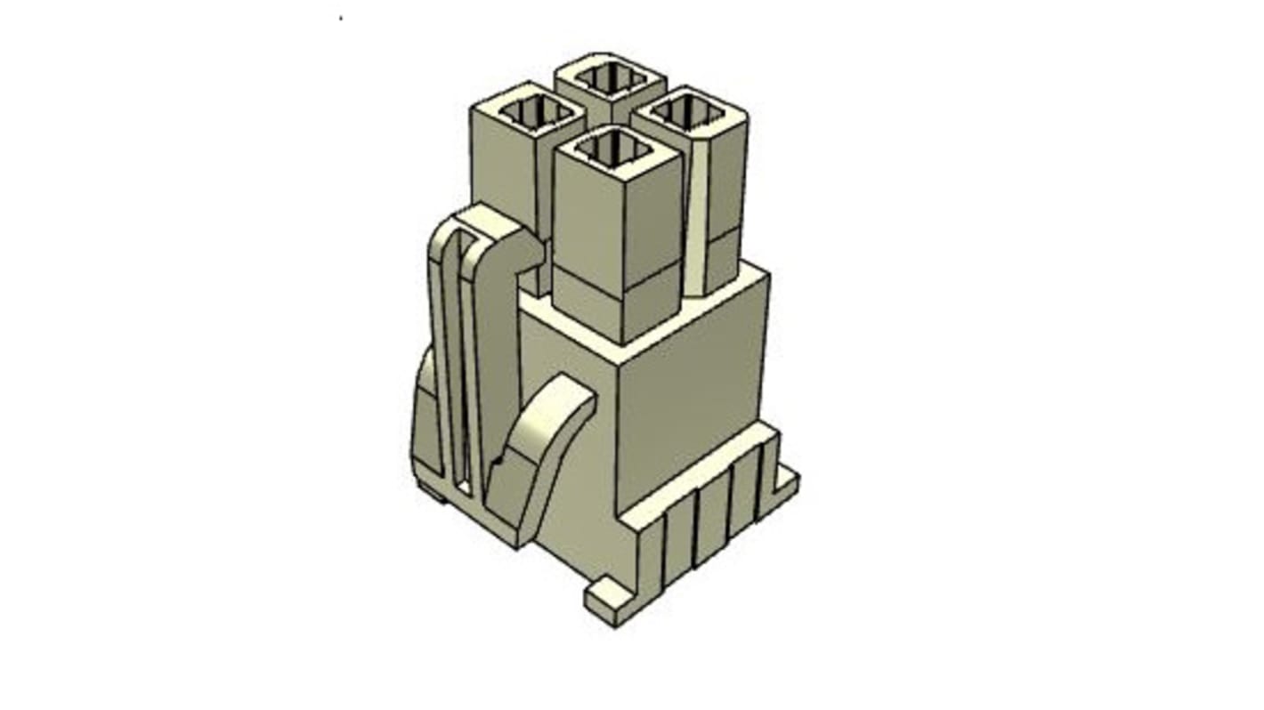 Corpo connettore Samtec Maschio, 4 vie, 2 file, passo 4.19mm