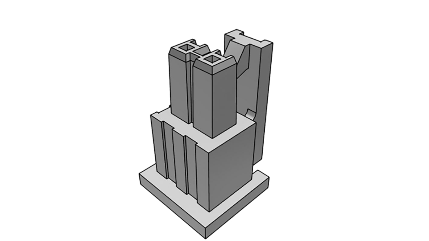 Samtec, IPD1 Male Crimp Connector Housing, 2.54mm Pitch, 2 Way, 1 Row