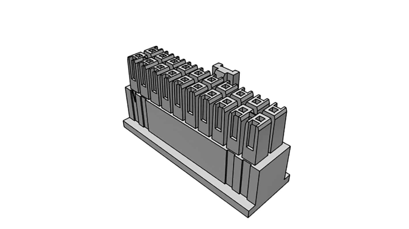 Carcasa de conector de crimpado Samtec Hembra IPD1-10-D-K, Serie IPD1, paso: 2.54mm, 20 contactos, 2 filas, Recto,