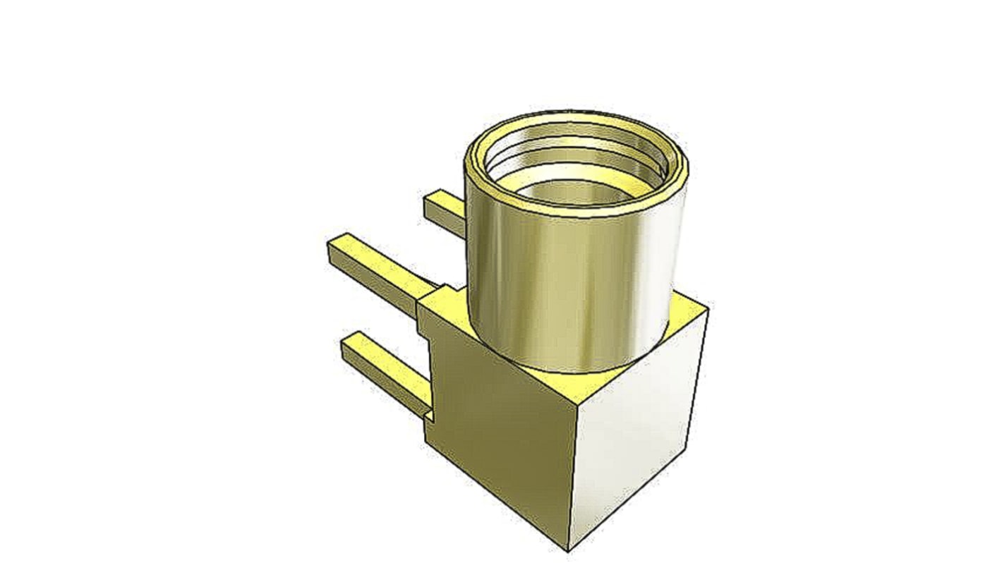 Conector coaxial Samtec MMCX-J-P-H-RA-TH1, Hembra, Ángulo de 90° , Impedancia 50Ω, Orificio Pasante, Terminación de