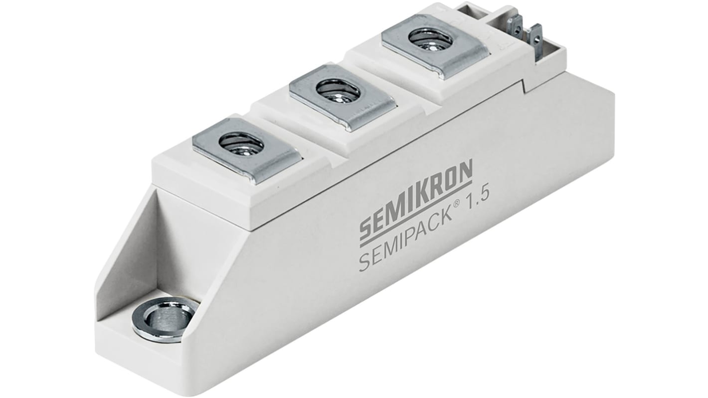 Modulo tiristore doppio  SCR Semikron, SEMIPACK1, 7 Pin, 40A, 1200V, Montaggio a pannello