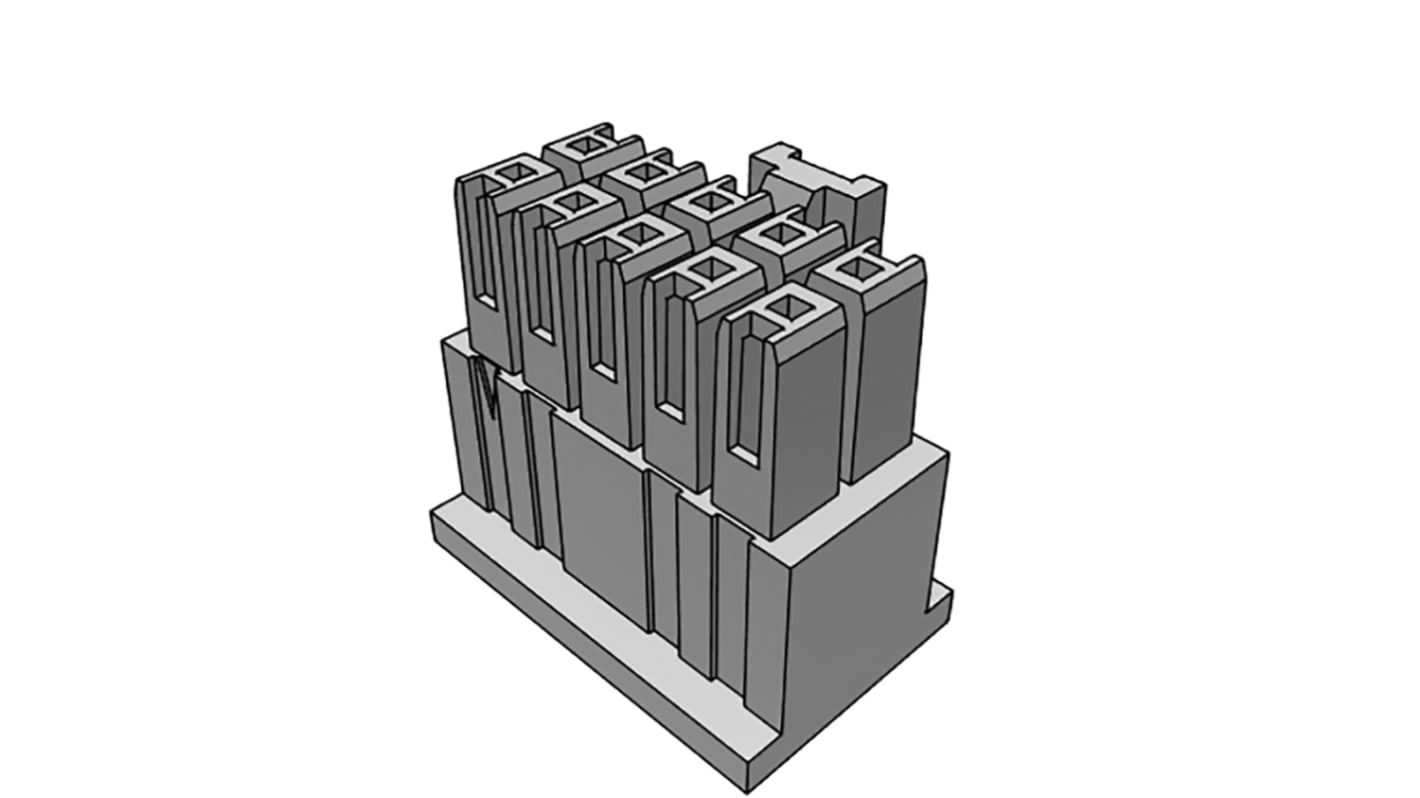 Boîtier de connecteur à sertir Mâle, 10 contacts sur 2 rangs, pas 2.54mm, Droit, Montage sur câble, série IPD1