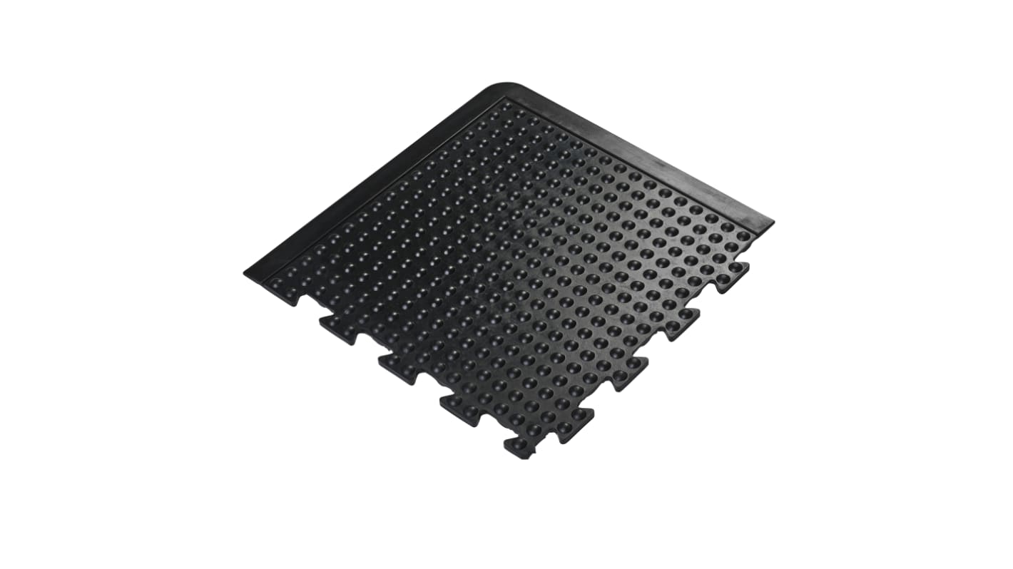 疲労軽減マット なし Coba Europe ゴム 固体 ドライ 13.5mm なし Black 50cm x 50cm インターロック Bubblemat