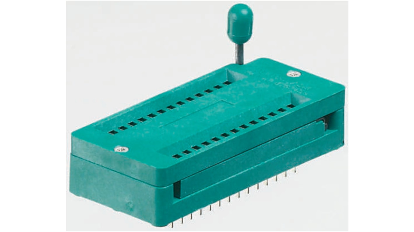 3M ZIF IC lábas csatlakozó, távolság: 2.54mm, 15.24mm sor szélesség, 48 érintkezős, Furatszerelt, 1A, Textool sorozat,