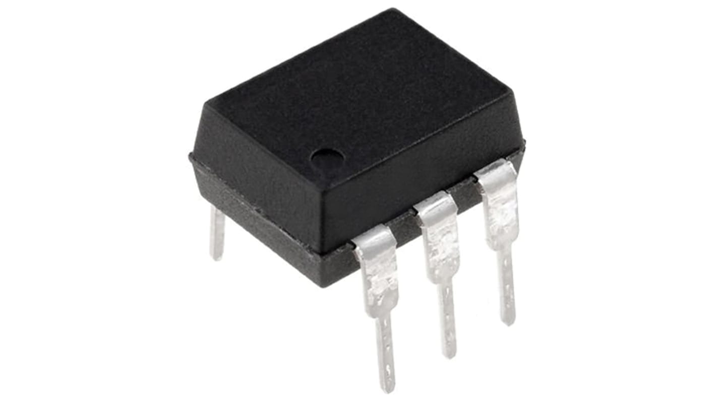 Optoacoplador Isocom MOC301 de 1 canal, Vf= 1.5V, Viso= 5300 (mínimo) Vrms, IN. AC, OUT. Triac, mont. pasante,