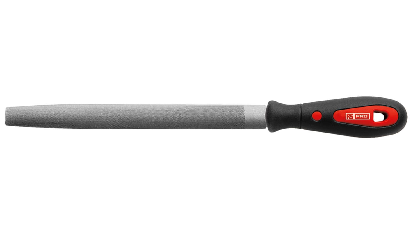 RS PRO 250mm, Second Cut, Half Round Engineers File With Soft-Grip Handle