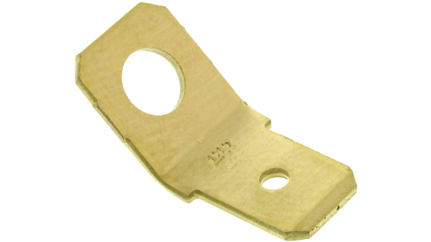 TE Connectivity FASTON .250 Uninsulated Male Spade Connector, PCB Tab, 6.35 x 0.81mm Tab Size