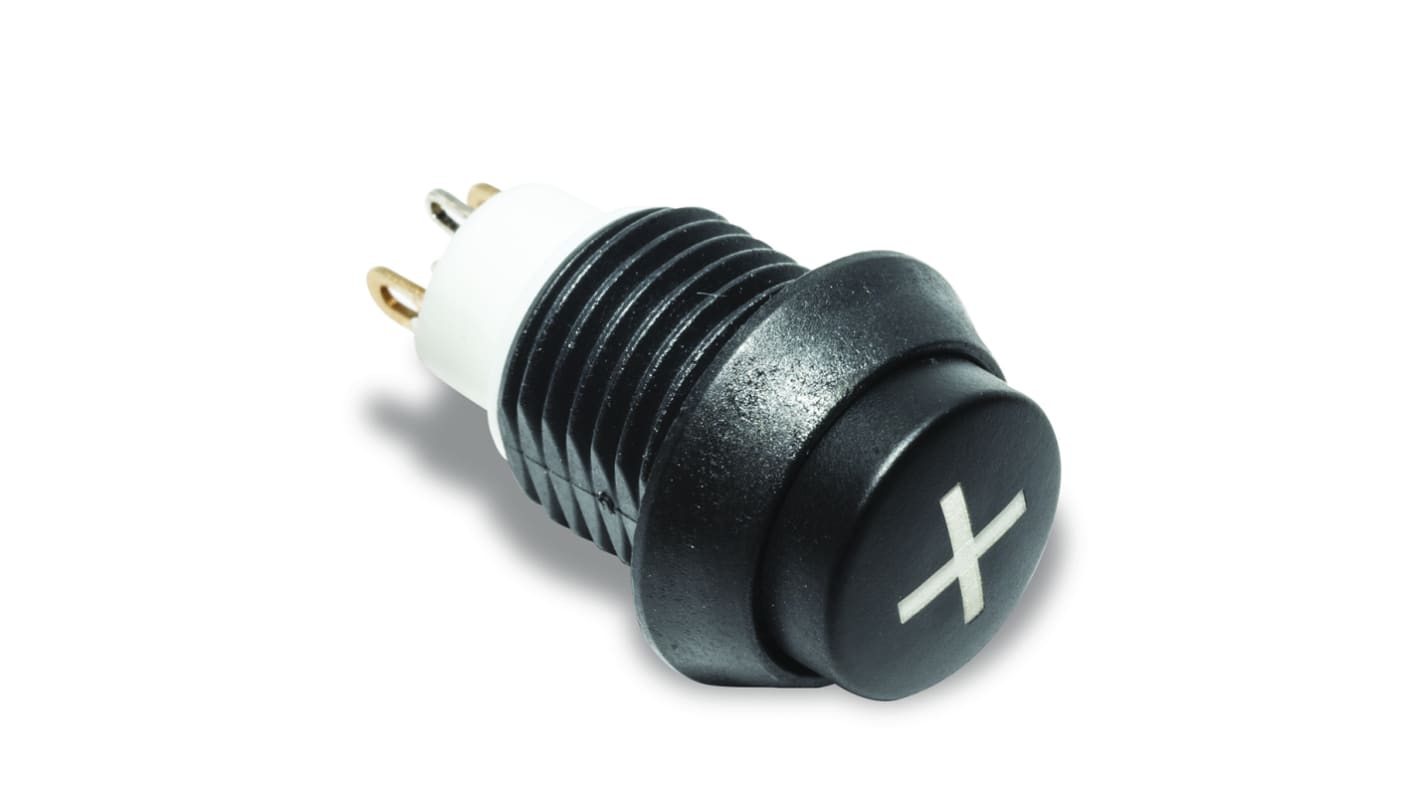 C & K Illuminated Push Button Switch, Momentary, Panel Mount, 13.7mm Cutout, SPST, White LED, 24V dc, IP67