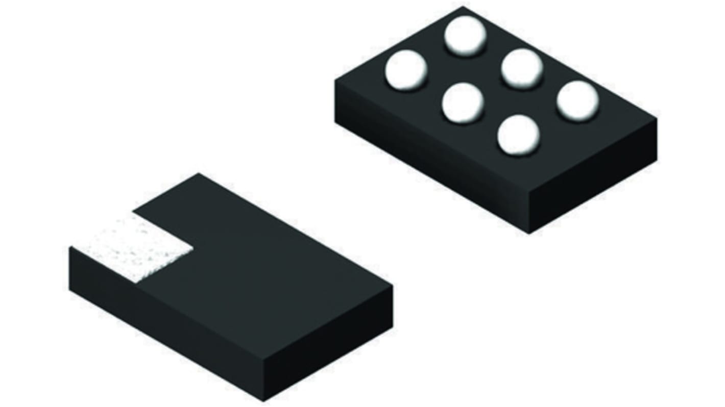 Switch di alimentazione CI onsemi High side, 1 canale, WLCSP, 6 pin, 5,5 V, 35mΩ