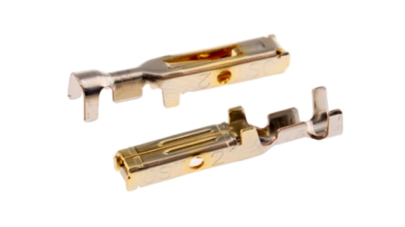 JST J300 Crimp-Anschlussklemme für J300-, JFA- und J-PF3-Steckverbindergehäuse, Buchse, 0.5mm² / 1.25mm², Gold