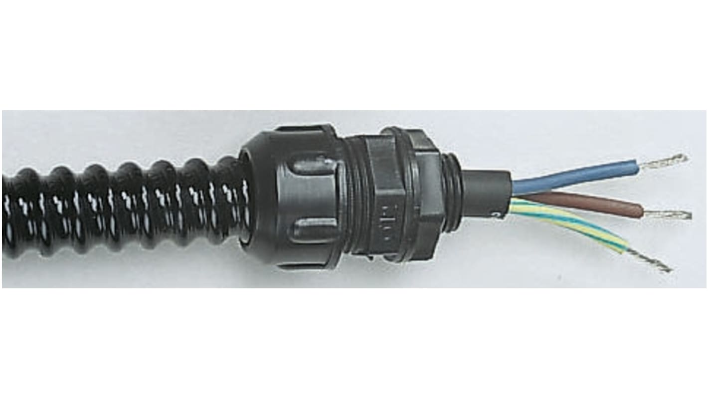 SES Sterling Electroflex Leerrohr PVC, Ø 16mm nom. flexibel, Schwarz A ø 21mm I ø 16mm x 30m IP65