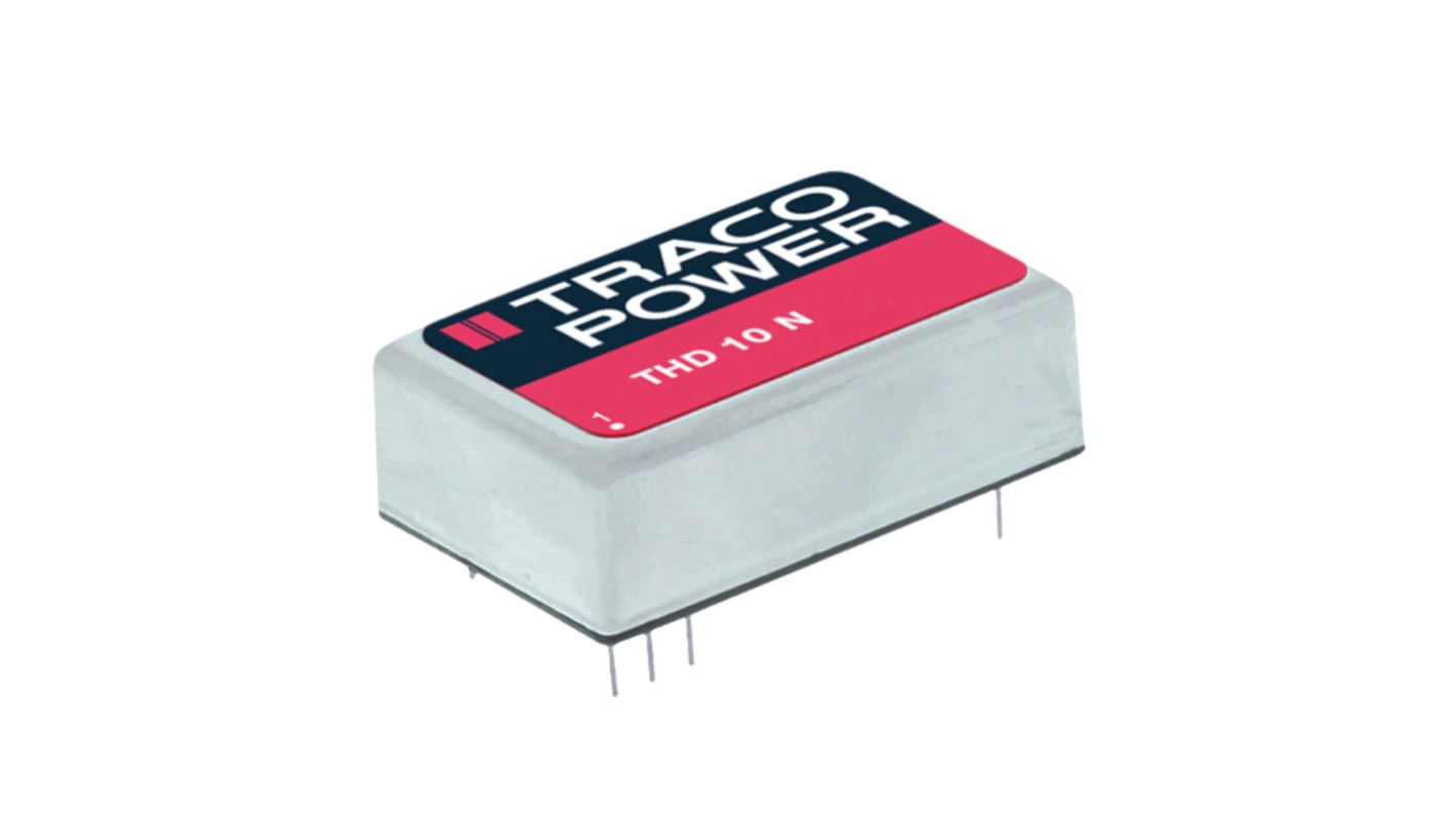 TRACOPOWER THD 10N DC-DC Converter, 12V dc/ 833mA Output, 36 → 75 V dc Input, 10W, Through Hole, +85°C Max Temp