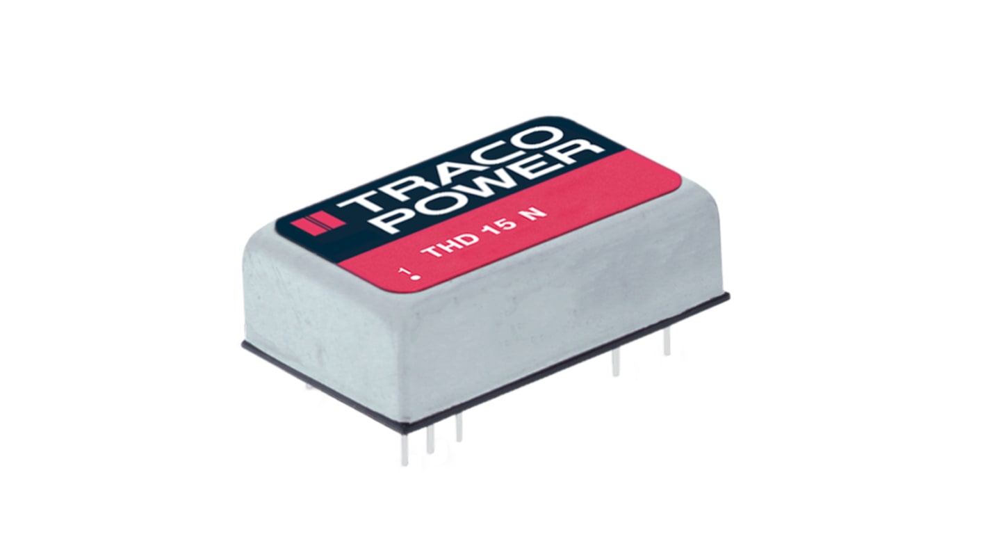 TRACOPOWER THD 15N DC/DC-Wandler 15W 24 V dc IN, 5V dc OUT / 3A Durchsteckmontage 1.5kV dc isoliert