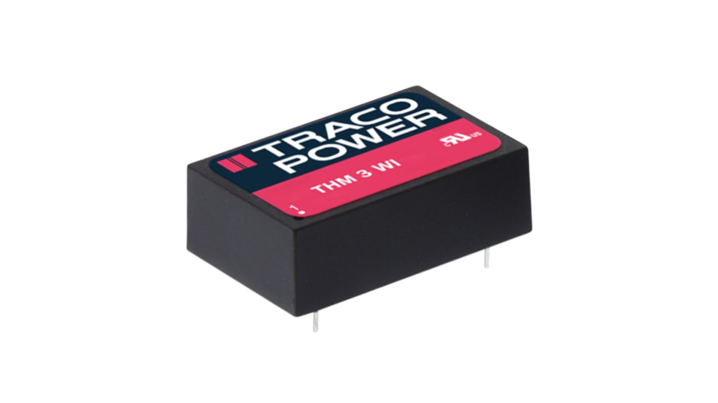 TRACOPOWER THM 3WI DC-DC Converter, ±15V dc/ ±100mA Output, 9 → 36 V dc Input, 3W, Through Hole, +94°C Max Temp