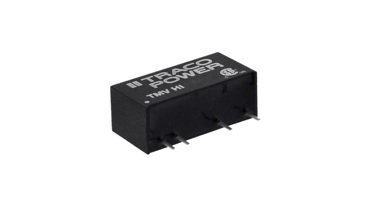 TRACOPOWER DC-DCコンバータ Vout：12V dc 10.8 → 13.2 V dc, 1W, TMV 1212SHI