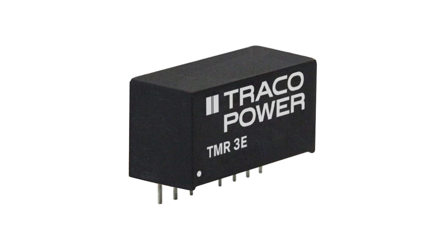 TRACOPOWER TMR 3E DC-DC Converter, ±15V dc/ ±100mA Output, 9 → 18 V dc Input, 3W, Through Hole, +85°C Max Temp