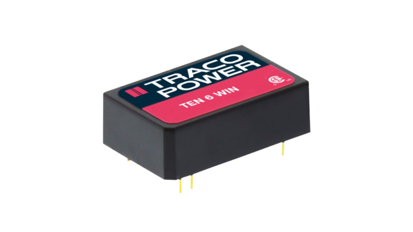 TRACOPOWER TEN 6WIN DC/DC-Wandler 6W 24 V dc IN, ±12V dc OUT / ±250mA Durchsteckmontage 1.5kV dc isoliert