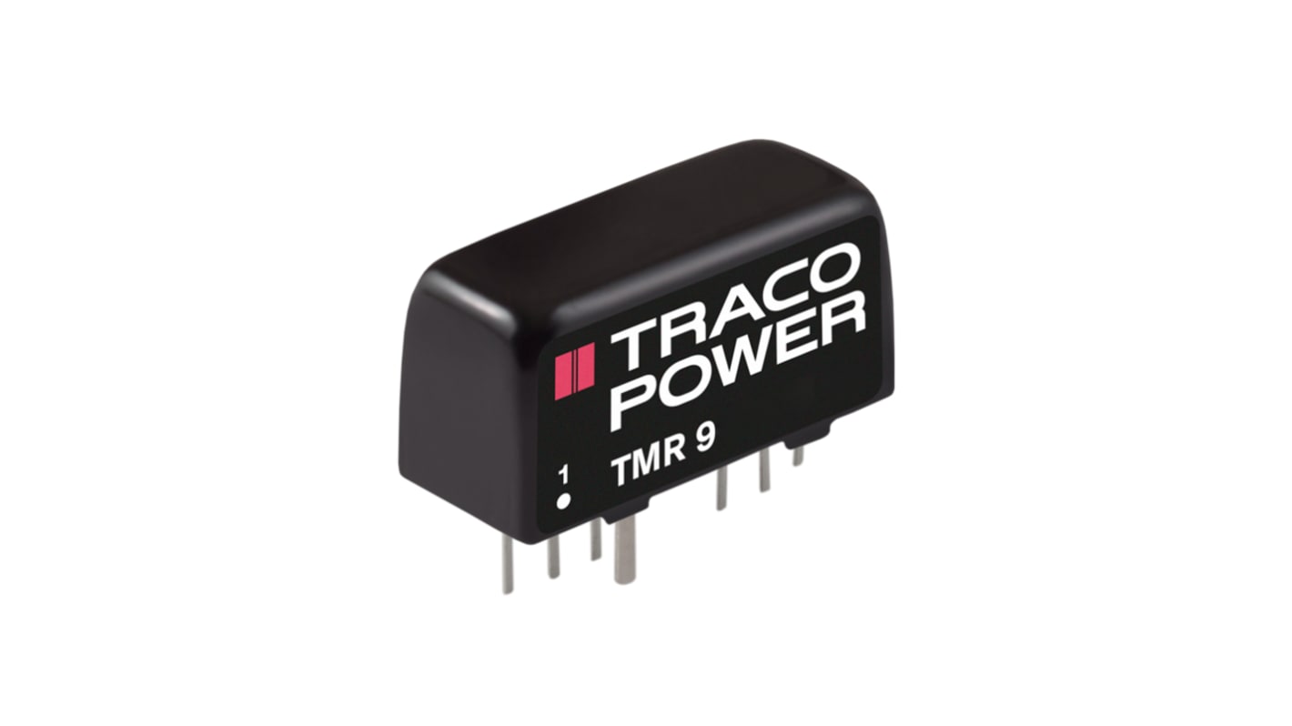 TRACOPOWER TMR 9 DC-DC Converter, 9V dc/ 1A Output, 18 → 36 V dc Input, 9W, Through Hole, +85°C Max Temp -40°C