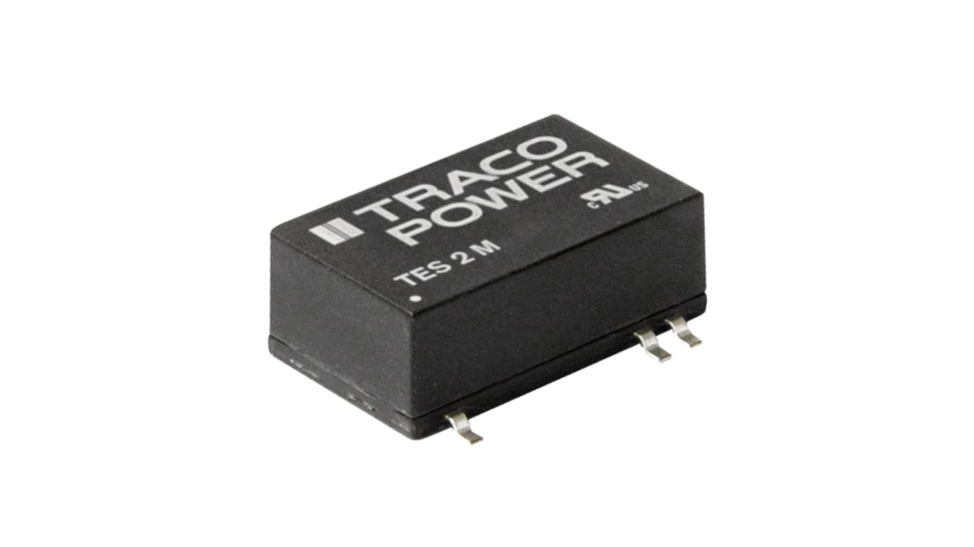 TRACOPOWER TES 2M DC-DC Converter, 15V dc/ 133mA Output, 21.6 → 26.4 V dc Input, 2W, Surface Mount, +71°C Max