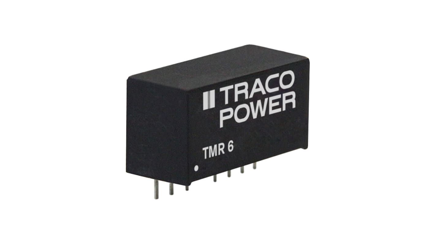 TRACOPOWER TMR 6 DC-DC Converter, 9V dc/ 667mA Output, 9 → 18 V dc Input, 6W, Through Hole, +70°C Max Temp -40°C