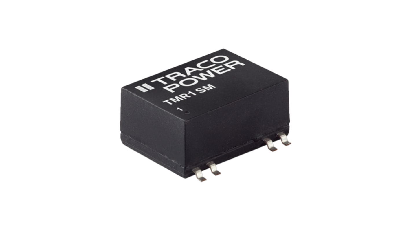 TRACOPOWER TMR 1SM DC-DC Converter, 5V dc/ 200mA Output, 9 → 18 V dc Input, 1W, Surface Mount, +85°C Max Temp