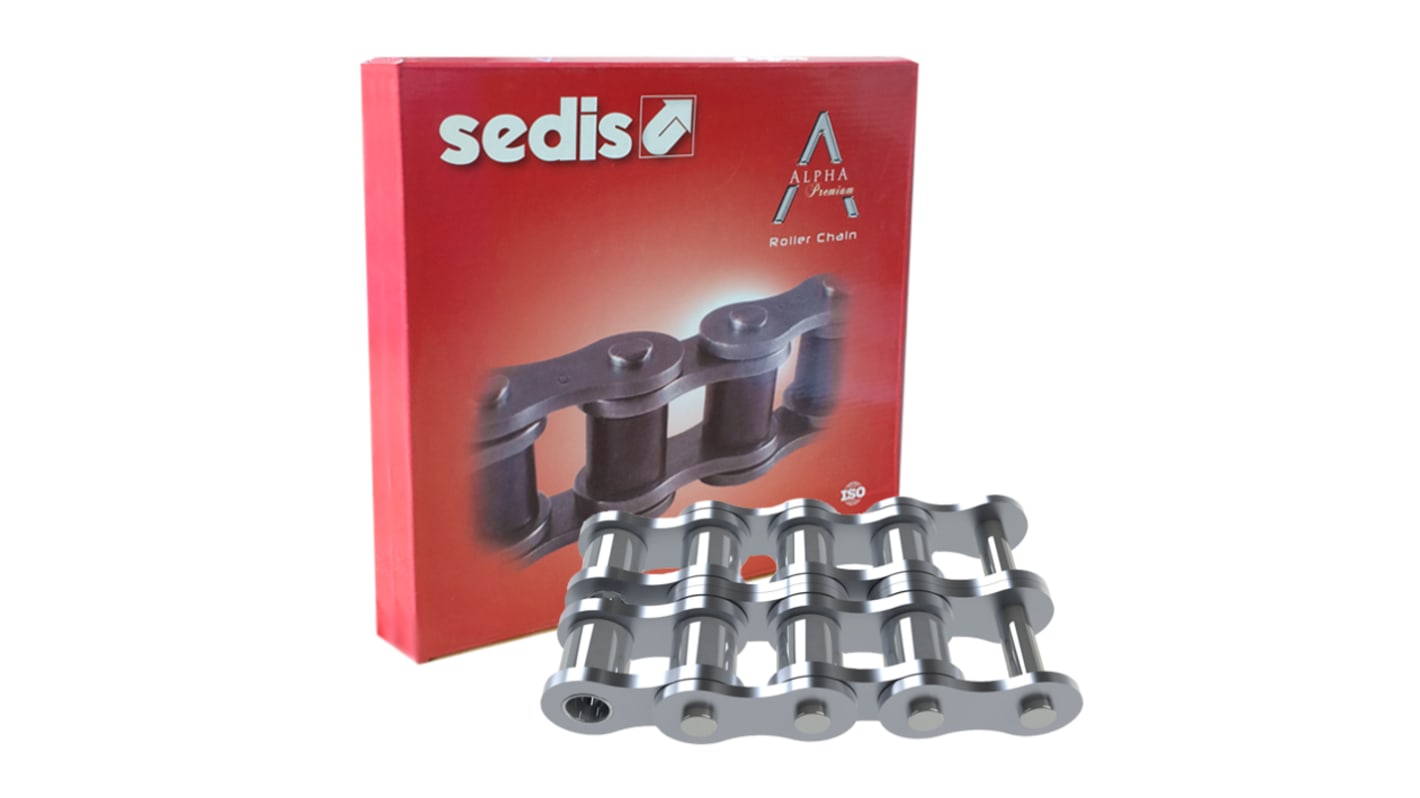 Sedis 08B-2 Duplex Roller Chain, 5m, ALPHA