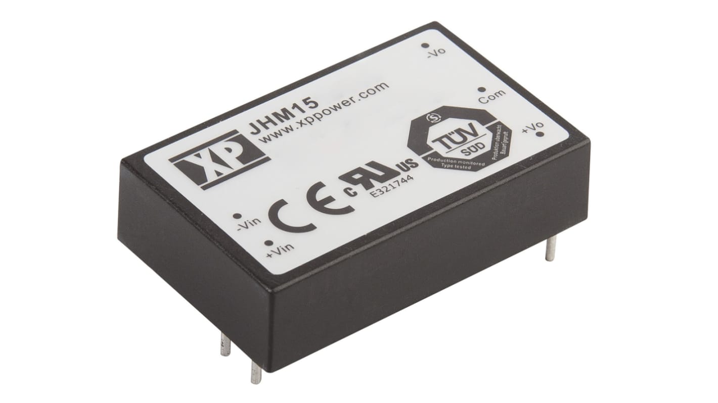 Convertisseur DC-DC XP Power, JHM15, Montage traversant, 15W, 2 sorties, ±5V c.c., ±1.5A