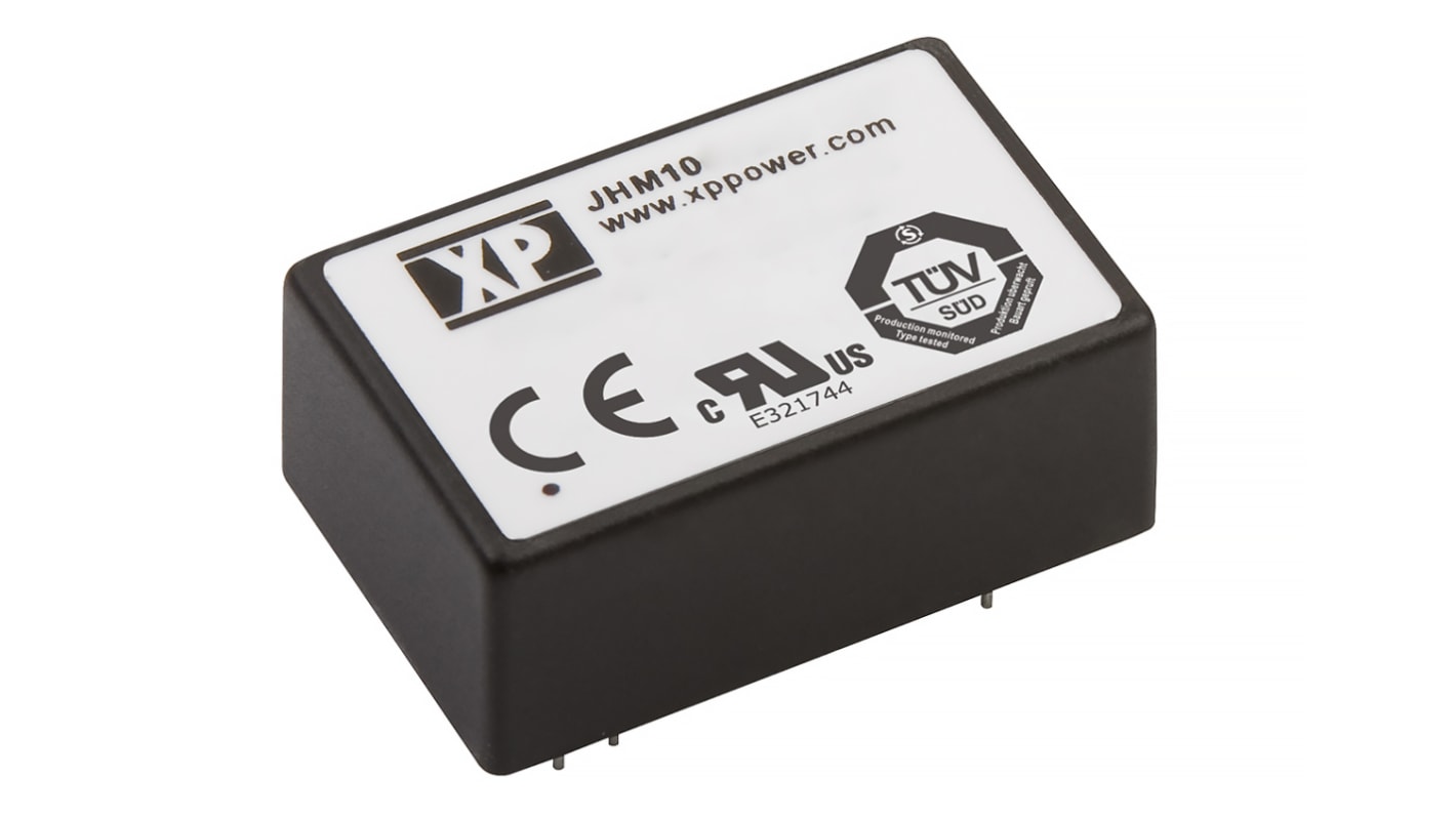 XP Power JHM DC-DC Converter, 12V dc/ 833mA Output, 18 → 36 V dc Input, 10W, Through Hole, +80°C Max Temp -40°C