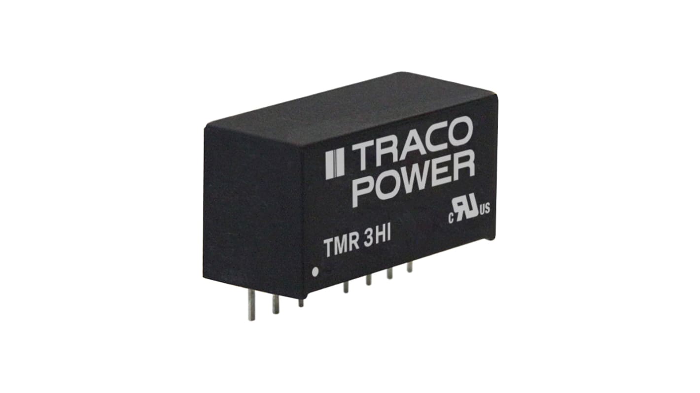 TRACOPOWER TMR 3HI DC-DC Converter, ±12V dc/ ±125mA Output, 9 → 18 V dc Input, 3W, Through Hole, +85°C Max Temp