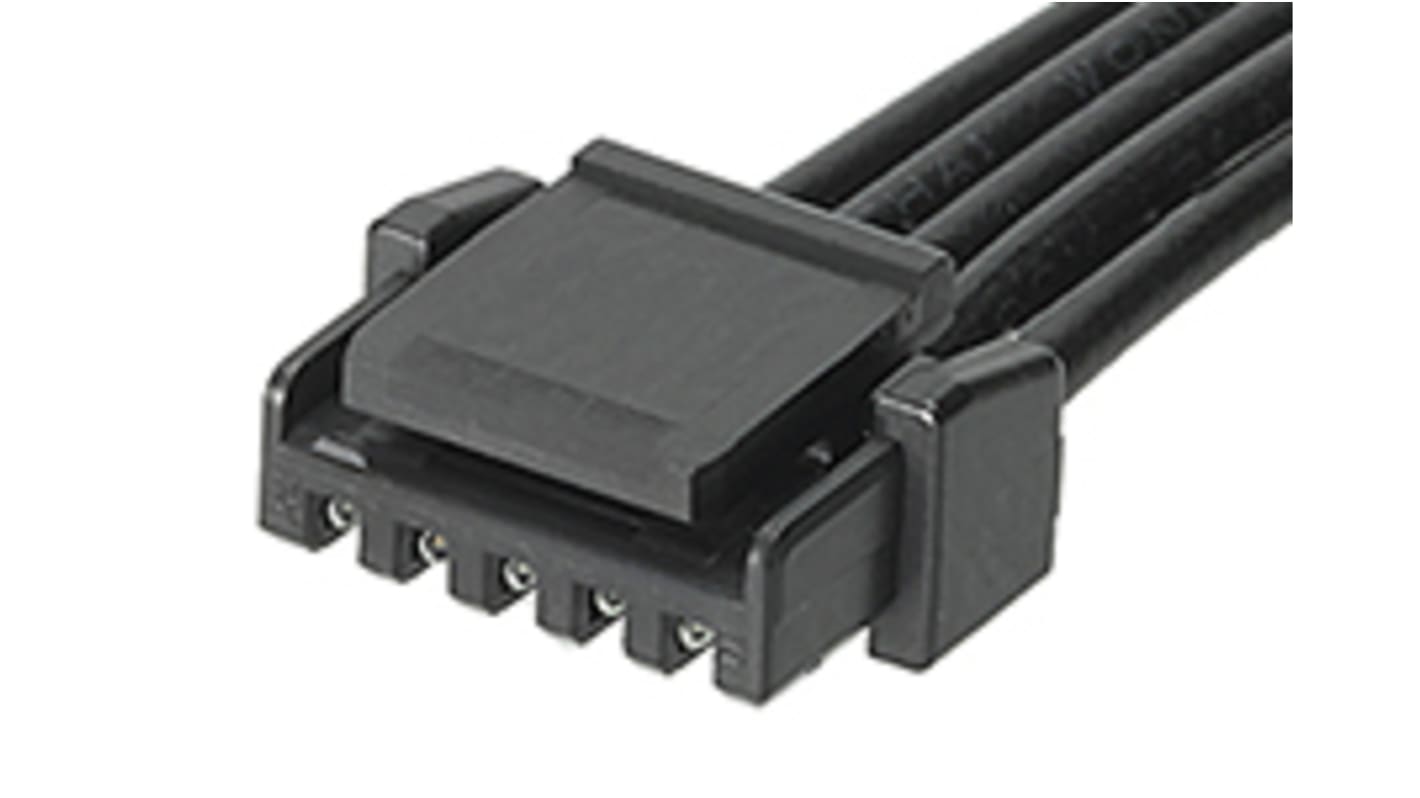 Conjunto de cables Molex Micro-Lock Plus 45111, long. 300mm, Con A: Hembra, 5 vías, Con B: Hembra, 5 vías, paso 1.25mm