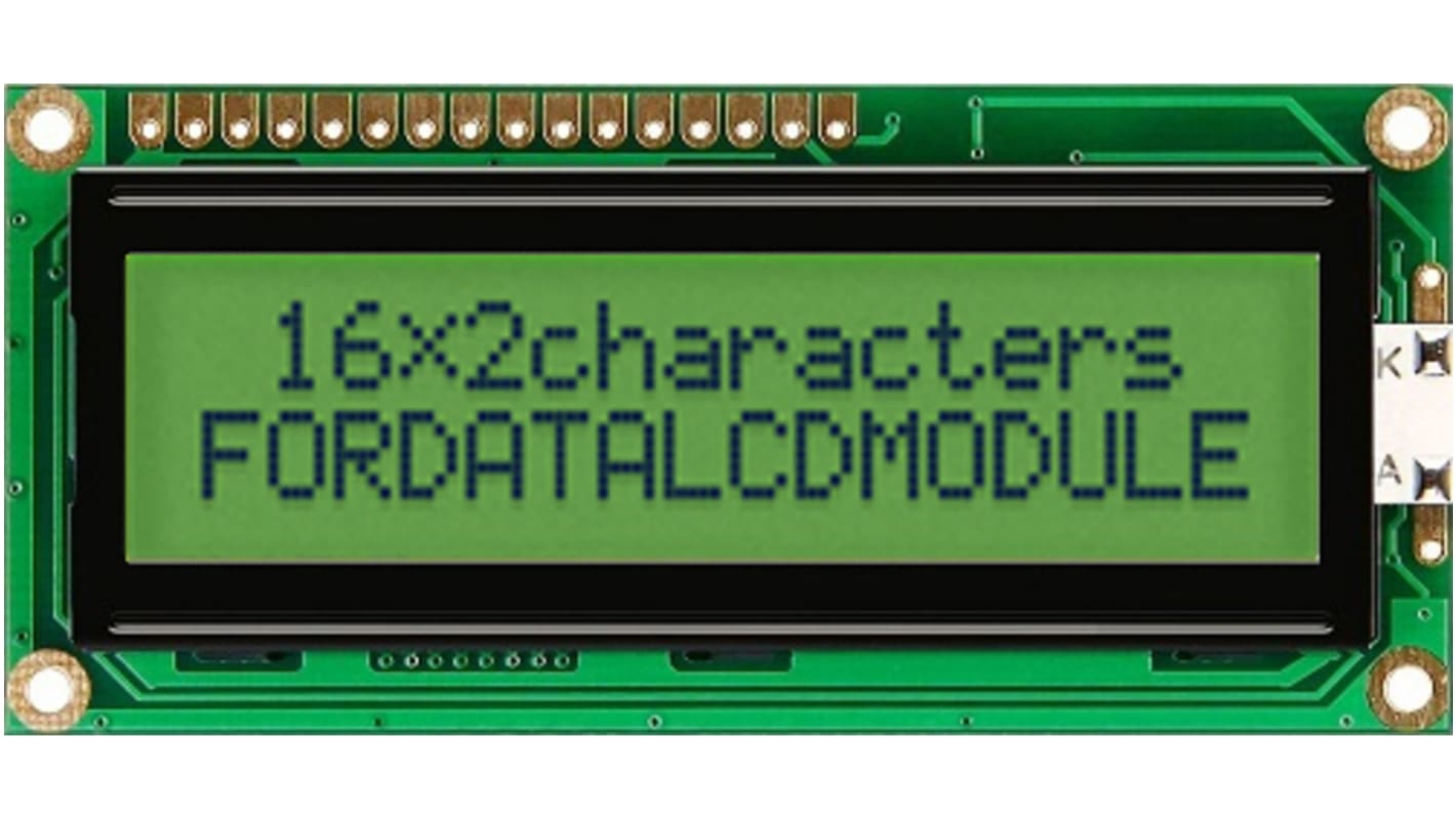 Fordata FC Grafik-LCD Anzeige, LCD Zweizeilig, 16 Zeichen reflektiv