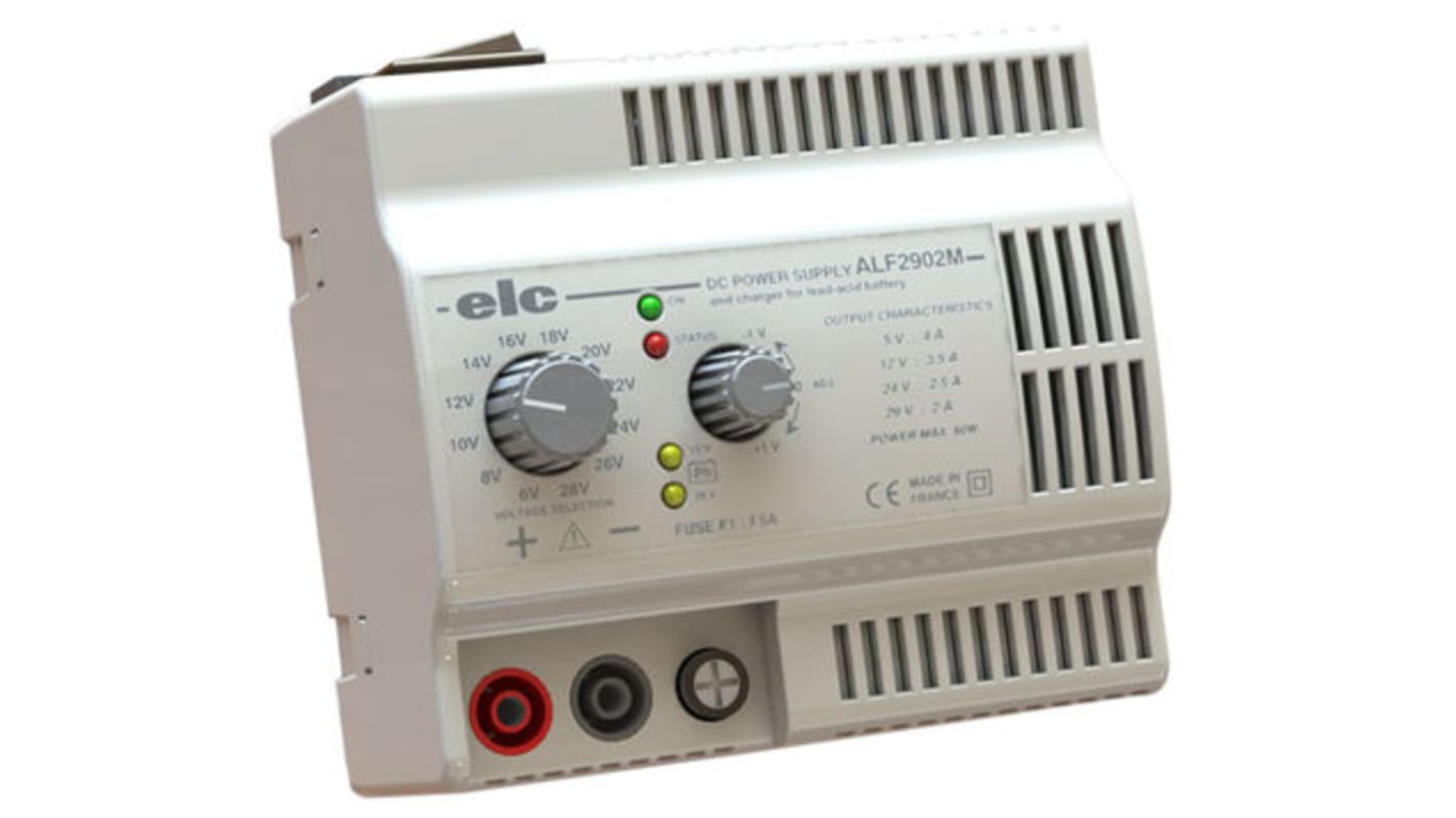 Alimentatore da banco ELC, 5 → 29V, 2.1 → 4A, 60W