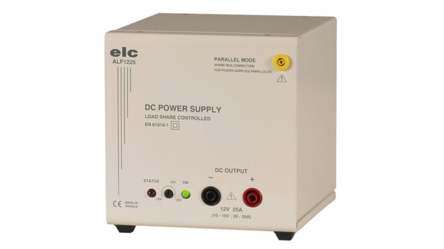 Alimentatore da banco ELC, 12V, 25A, 300W, Cert. ISO