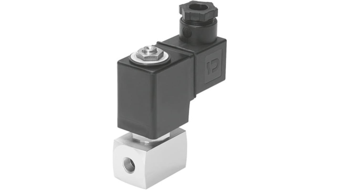 Festo 2/2-Way, Closed, Monostable Pneumatic Solenoid Valve - Electrical G 1/4 VZWD Series