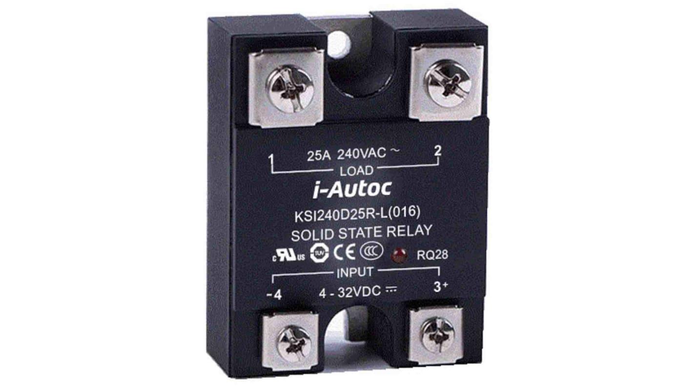 i-Autoc KSI Series Solid State Relay, 80 A Load, Panel Mount, 530 V ac Load, 32 V dc Control