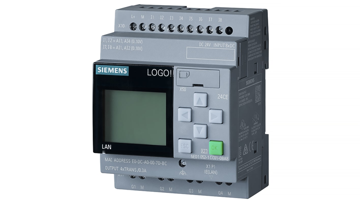 Logický modul řada LOGO!, výstup: Tranzistor Ethernet Lišta DIN 24 V DC Siemens