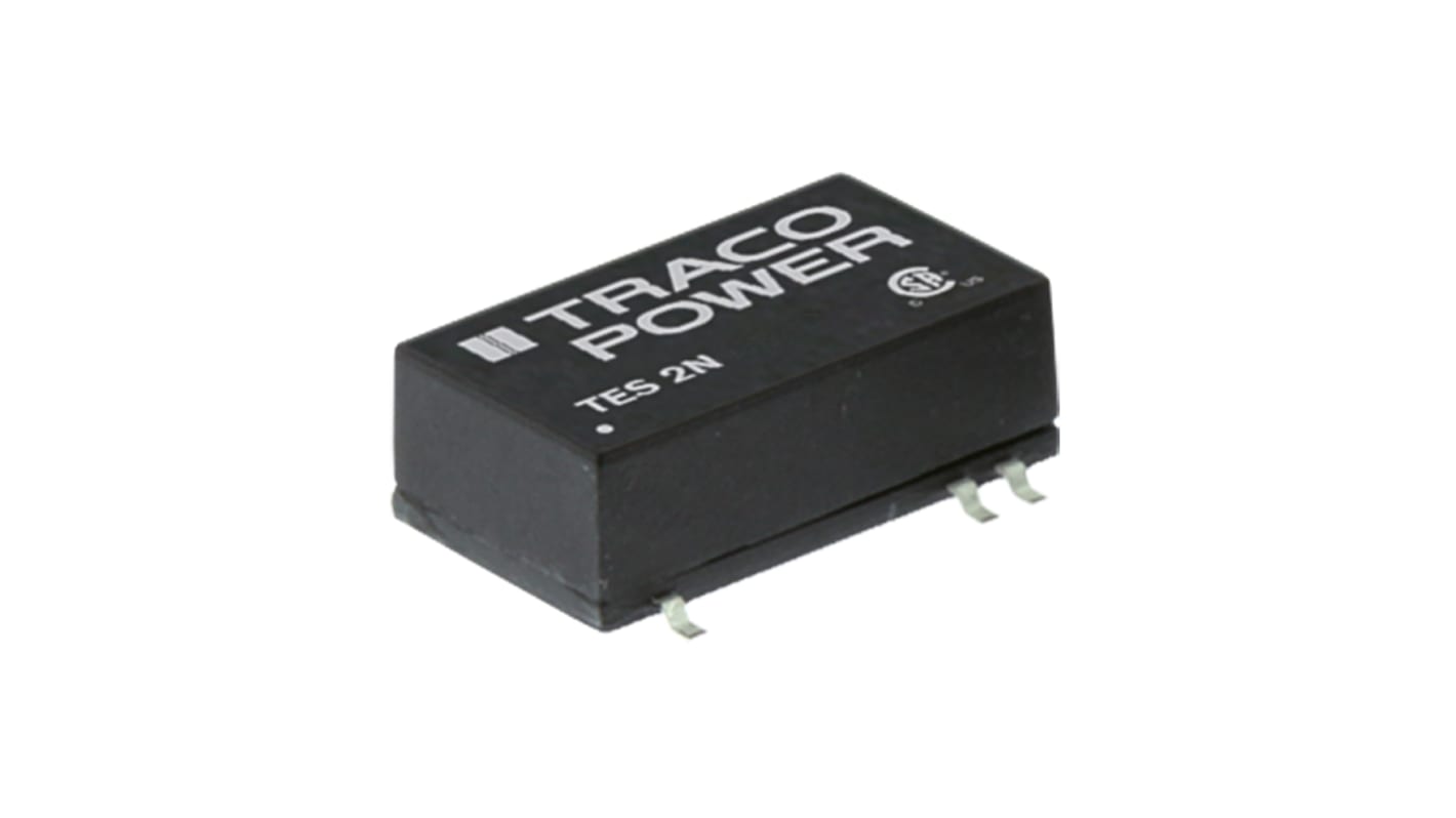 TRACOPOWER TES 2N DC-DC Converter, ±15V dc/ ±65mA Output, 18 → 36 V dc Input, 2W, Surface Mount, +85°C Max Temp